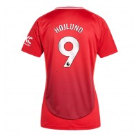 Camiseta Manchester United Rasmus Hojlund #9 Primera Equipación para mujer 2024-25 manga corta